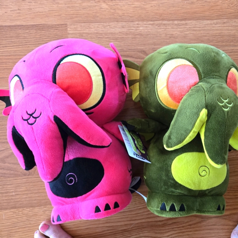 Funko Pink and Green Stuffed Cthulhu Toys